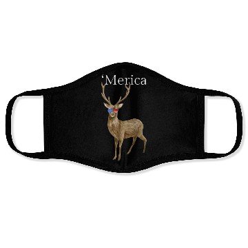 Discover Merica Deer American Sunglasses Face Masks