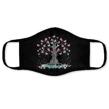Discover Floral Nature Beautiful Insect Butterfly Tree Butt Face Masks