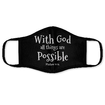 Discover Faith Over Fear Inspirational Christian Design Face Masks