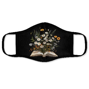 Discover Book Lover Wildflowers Sleeve Face Masks