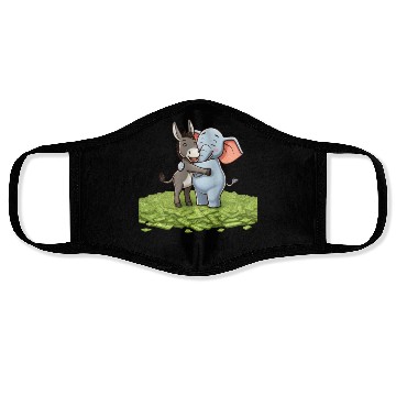 Discover Funny Republican Party Elephant Democratic Donkey Face Masks