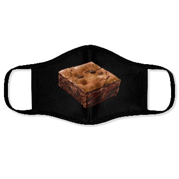 Discover Decadent Chocolate Brownie Illustration Face Masks
