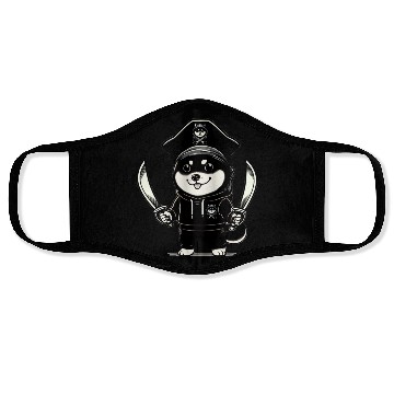 Discover Shiba Inu Pirate Face Masks