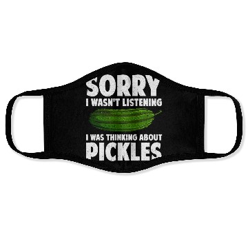 Discover Pickle Design Cucumber Dill Pickle Lover Face Masks