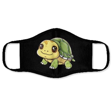 Discover Adorable Smiling Turtle Character Face Masks