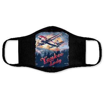 Discover Yankee Lady B17 Face Masks