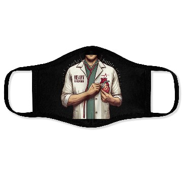 Discover Cardiac Nurse Heart Whisperer Design Face Masks