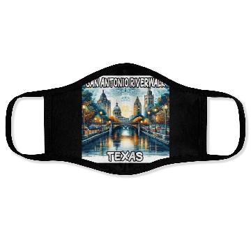 Discover San Antonio Riverwalk Face Masks