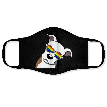 Discover LGBTQ CUTE PIT BULL PRIDE DESIGN Face Masks