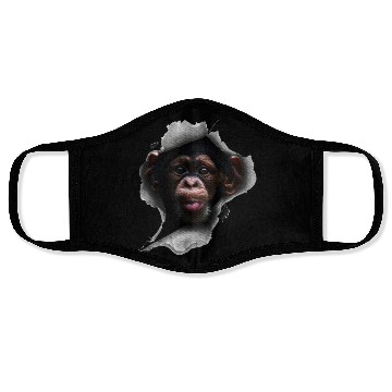 Discover Chimp, Monkey Lover, Chimpanzee, Monkey Face Masks