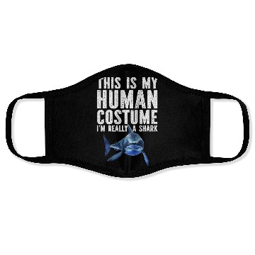 Discover Shark Lover, My Human Costume, Great White Shark Face Masks