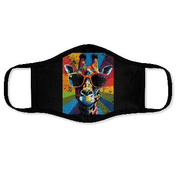 Discover Giraffe Sunglasses African Animal Lover Face Masks
