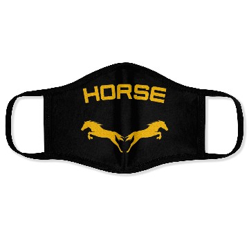 Discover Horses Double Horse Riding Horsepower Lover T Face Masks