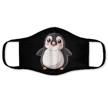 Discover Adorable Penguin Character Standing Alone Face Masks