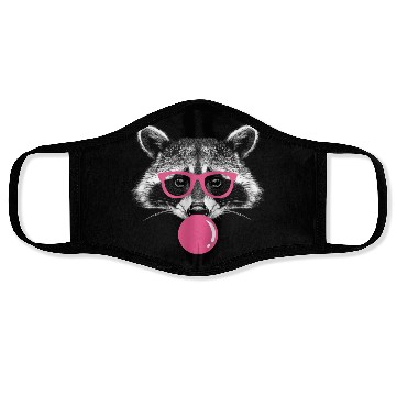 Discover Raccoon Blows Bubblegum - Cute Bubblegum Raccoon Face Masks