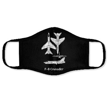 Discover Vought-Crusader-Aircraft-Airplane- Face Masks