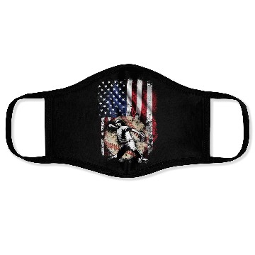 Discover Patriotic American Flag Baseball Pitcher Face Masks