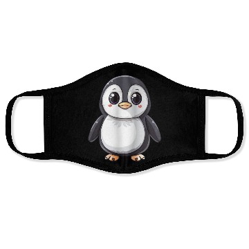 Discover Adorable Penguin Character Embraces Your Style Face Masks