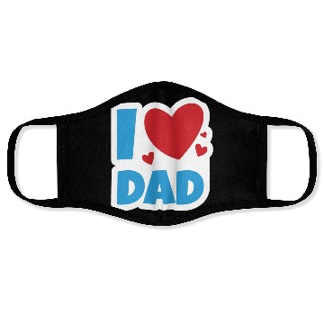 Discover I Love dad Face Masks