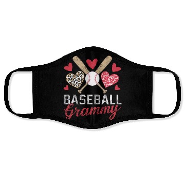 Discover Baseball Grandma Grandmother Grandparents Day Face Masks