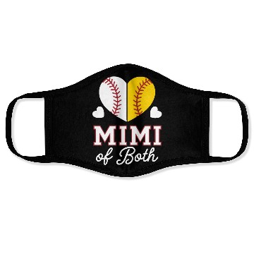 Discover Baseball Grandma Grandmother Grandparents Day Face Masks