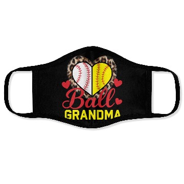 Discover Baseball Grandma Grandmother Grandparents Day Face Masks