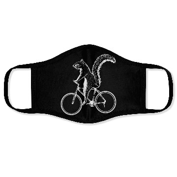 Discover Squirrel On A Bicycle Funny Chipmunks Animal Lover Face Masks