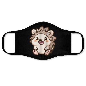 Discover Adorable Smiling Hedgehog Cartoon Face Masks