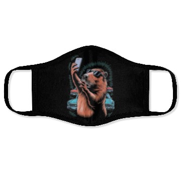 Discover Capybara Selfie Classic Funny Weird Face Masks