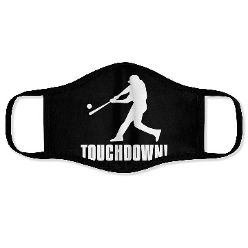 Discover Baseball Touchdown Pitcher Cool Baseball Saying Face Masks