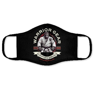 Discover Martial Arts Gorilla BJJ Fighter Jiu-Jitsu Face Masks