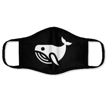 Discover whale in the sea Face Masks