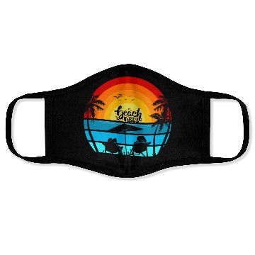 Discover Beach Vibes - Ocean Scene - Adults & Cocktails Face Masks