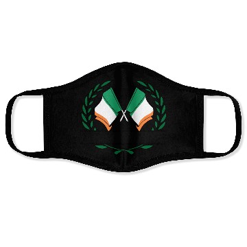 Discover Flags Ireland laurel wreath banner Face Masks