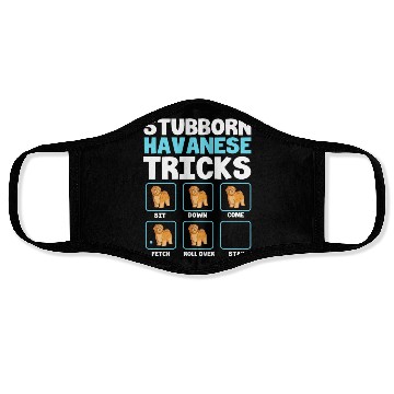 Discover Havanese Tricks Pet Dog Training Funny Havanese Face Masks