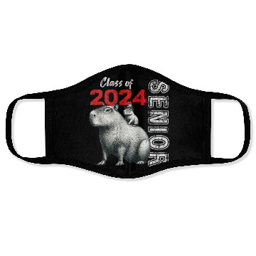 Discover Fun Trendy Unique Capybara Graduation Face Masks