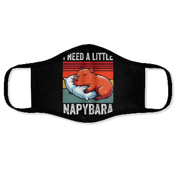 Discover Napybara Cute Capybara Sleeping Nap Lover Face Masks