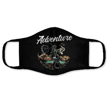 Discover MOTOCROSS ITS TIME ADVENTURE Face Masks
