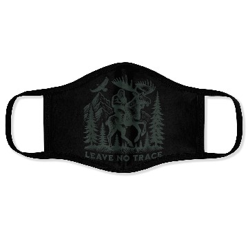 Discover Leave Bigfoot Hiking Camping Face Masks
