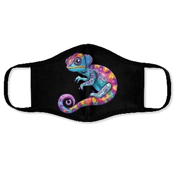 Discover Colorful Chameleon Fantasy Creature Face Masks