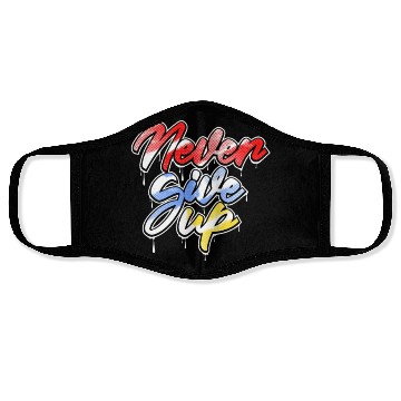 Discover never give up art Face Masks