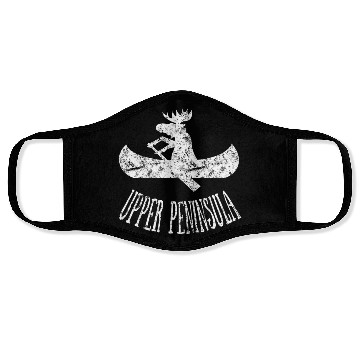 Discover Yooper Moose Upper Peninsula Moose Canoe Face Masks