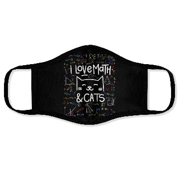 Discover Cat Lover, Math, I Love Math And Cats, Math Lover Face Masks