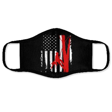 Discover American Flag Arborist For Men Cool Tree Lover Face Masks