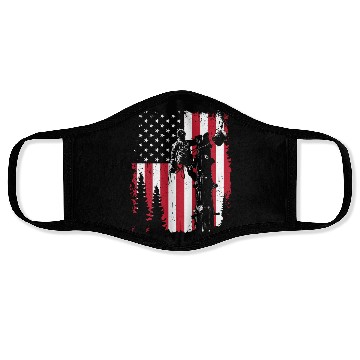 Discover American Flag Arborist For Men Cool Tree Lover Face Masks
