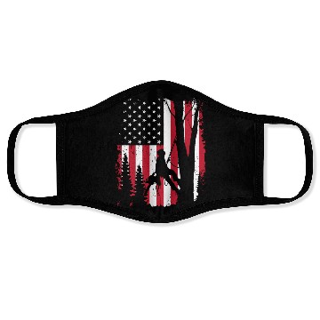 Discover American Flag Arborist For Men Cool Tree Lover Face Masks
