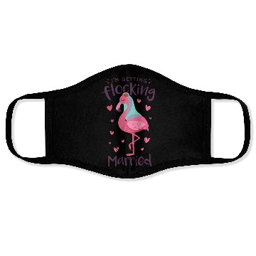 Discover Flamingo Bride Flocking Married Matching Face Masks