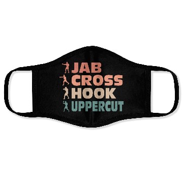 Discover Jab Cross Hook Uppercut Boxer Boxing Face Masks