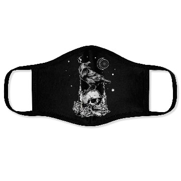 Discover Black Raven Occult Aesthetic Gothic Face Masks