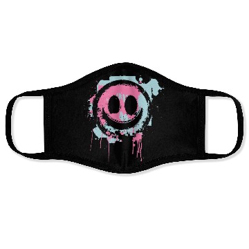 Discover Graffiti Smiley Face - Urban Street Art Face Masks